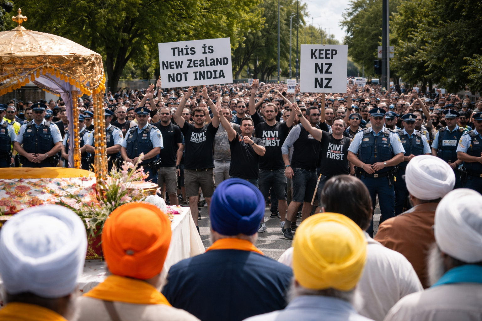 Sikh Protest New Zealand Auckland Nagar Kirtan